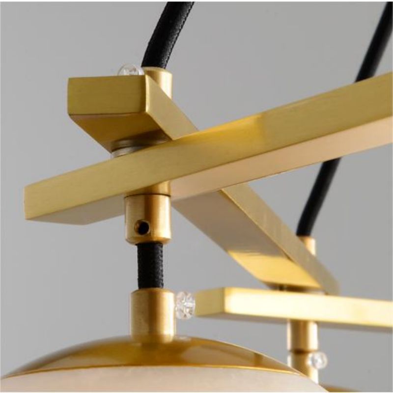 Alabaster Modern Round Ball Chandelier  - kimoylights
