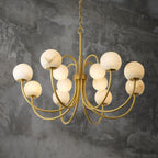 Alabaster Radial Chandelier  - kimoylights