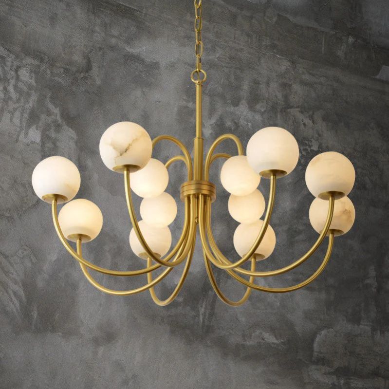 Alabaster Radial Chandelier  - kimoylights