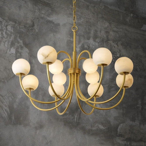 Alabaster Radial Chandelier  - kimoylights