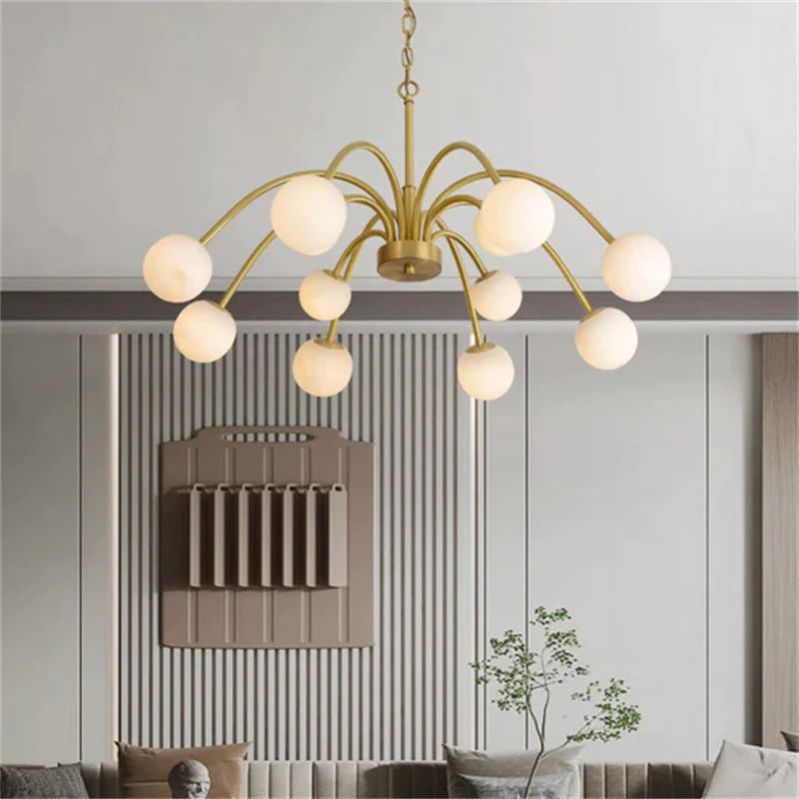 Alabaster Radial Chandelier - kimoylights