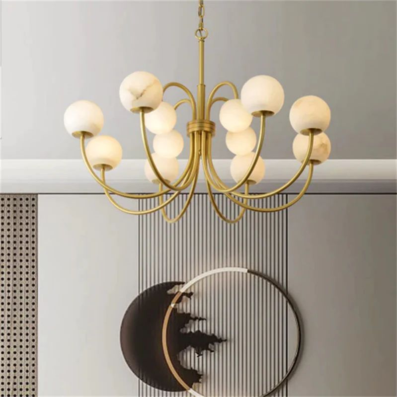 Alabaster Radial Chandelier- kimoylights