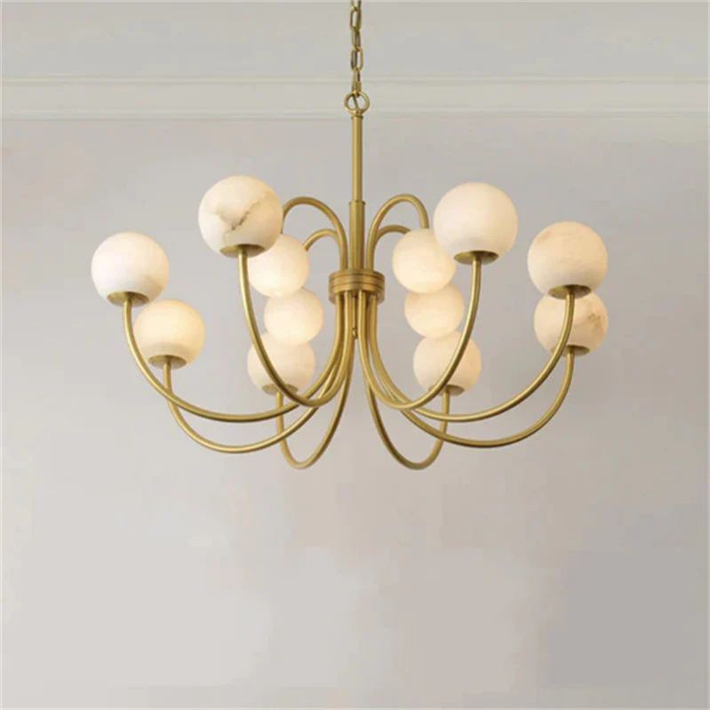 Alabaster Radial Chandelier - kimoylights