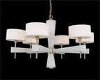 Alabaster Six-Light Round Chandelier  - kimoylights