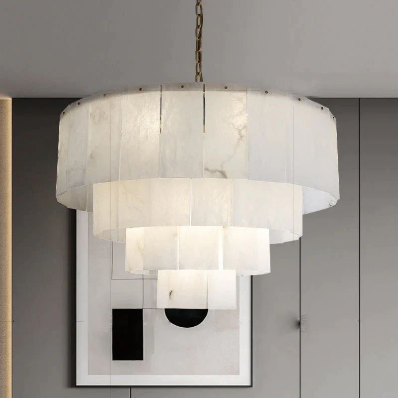 Alabasterk Multi-Layer Modern Round Chandelier 31" - kimoylights