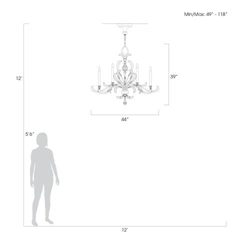 Alicek Candle  Oblong Chandelier 44" - kimoylights