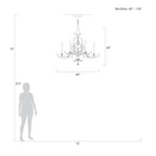 Alicek Candle  Oblong Chandelier 44" - kimoylights