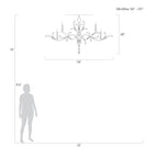 Alicek Candle Oblong Chandelier 74" - kimoylights