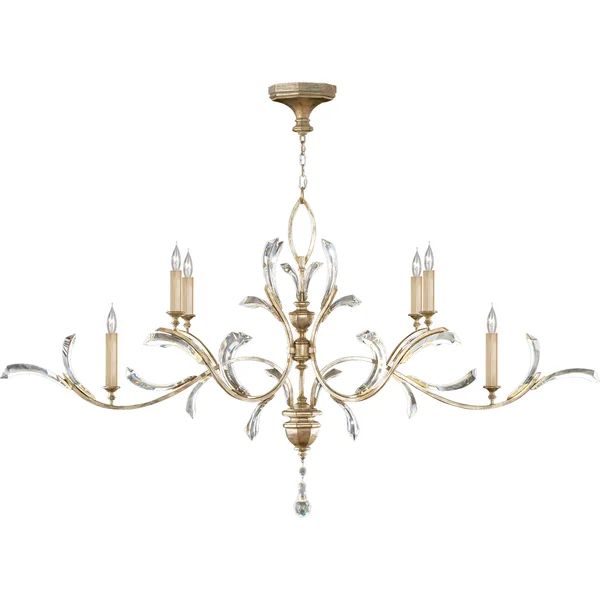 Alicek Candle Oblong Chandelier 74" - kimoylights