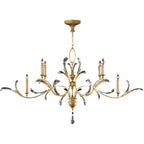 Alicek Candle Oblong Chandelier 74" - kimoylights