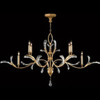 Alice Candle Oblong Chandelier 74" - kimoylights