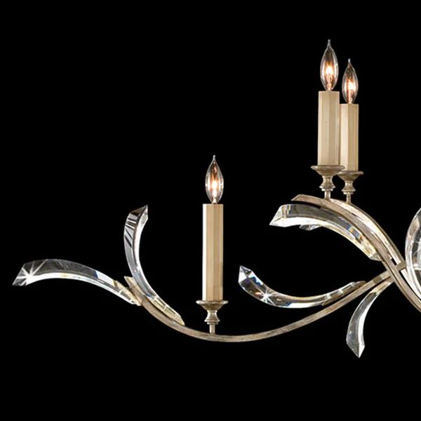 Alicek Candle Oblong Chandelier 74" - kimoylights
