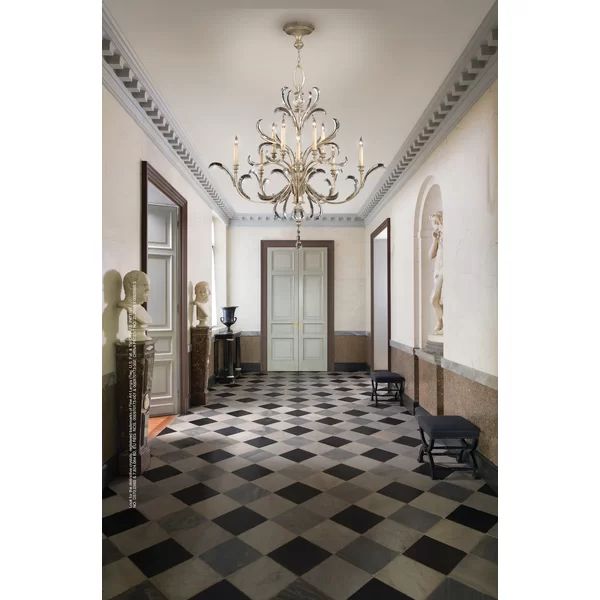 Alicek Candle Round 2-Tier Chandelier 56" - kimoylights