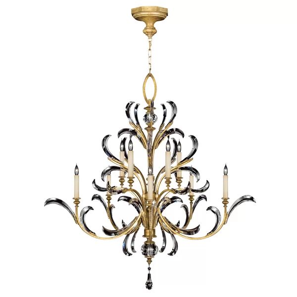Alicek Candle Round 2-Tier Chandelier 56" - kimoylights