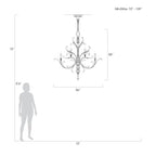 Alicek Candle Round 2-Tier Chandelier 56" - kimoylights