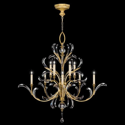 Alicek Candle Round 2-Tier Chandelier 56" - kimoylights
