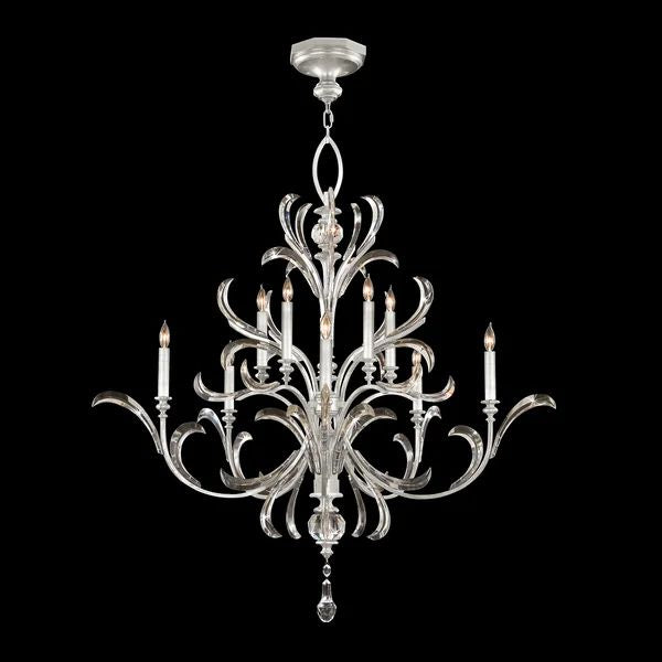 Alicek Candle Round 2-Tier Chandelier 56" - kimoylights