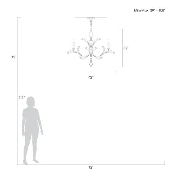 Alicek Candle  Round Chandelier 42" - kimoylights