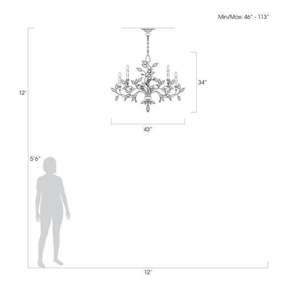 Alicek Candle  Round Chandelier 43" - kimoylights