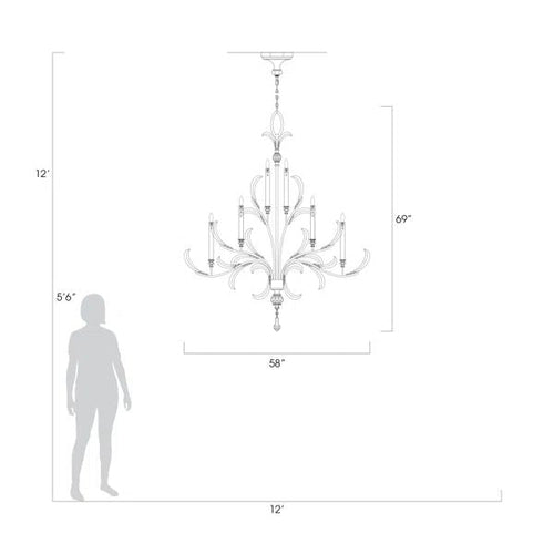 Alicek Candle Round 3-Tier Chandelier 58" - kimoylights