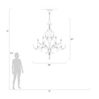 Alicek Candle  Arcs  2-Tier Chandelier 57" - kimoylights