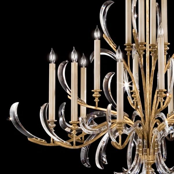 Alicek Candle Round 3-Tier Chandelier 58" - kimoylights