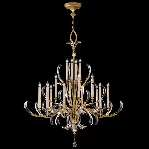 Alicek Candle  Arcs  2-Tier Chandelier 57" - kimoylights
