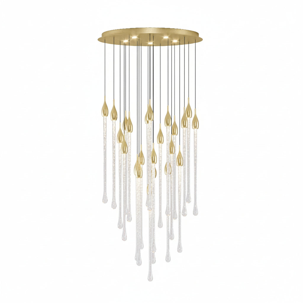 Allure Multi-LED Long Glass Chandelier
