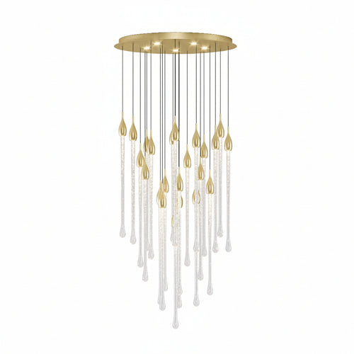 Allure Multi-LED Long Glass Chandelier