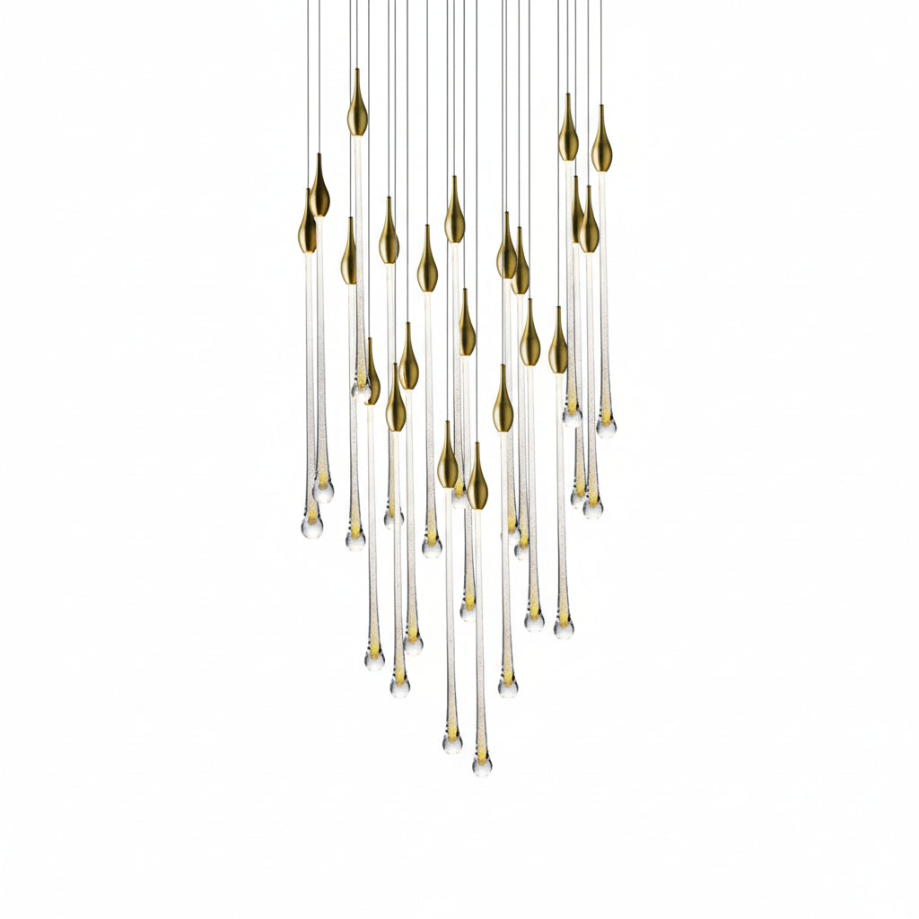 Allure Multi-LED Long Glass Chandelier