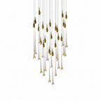 Allure Multi-LED Long Glass Chandelier