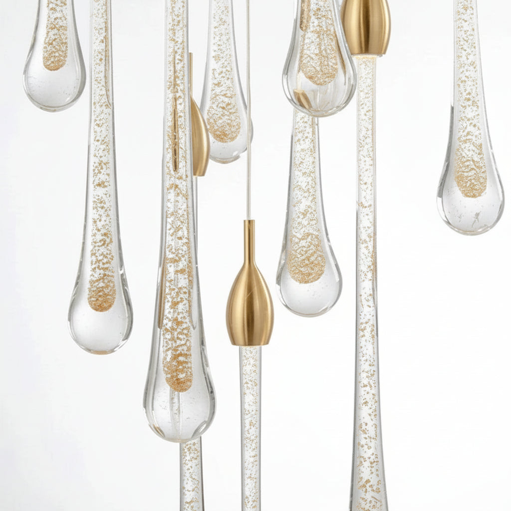 Allure Multi-LED Long Glass Chandelier