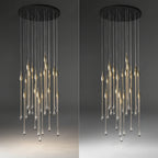Allure Multi-LED Long Glass Chandelier
