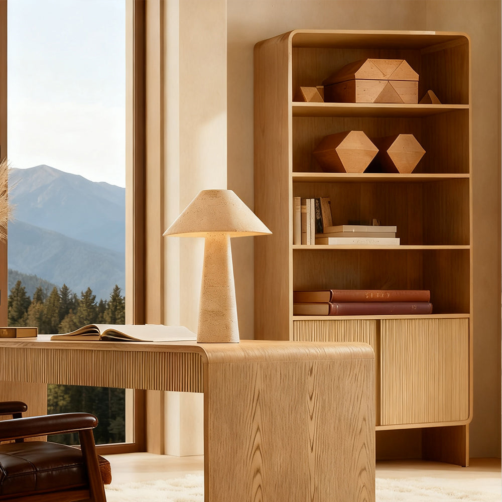 Alova Wood Open Sideboard Hutch 45"W
