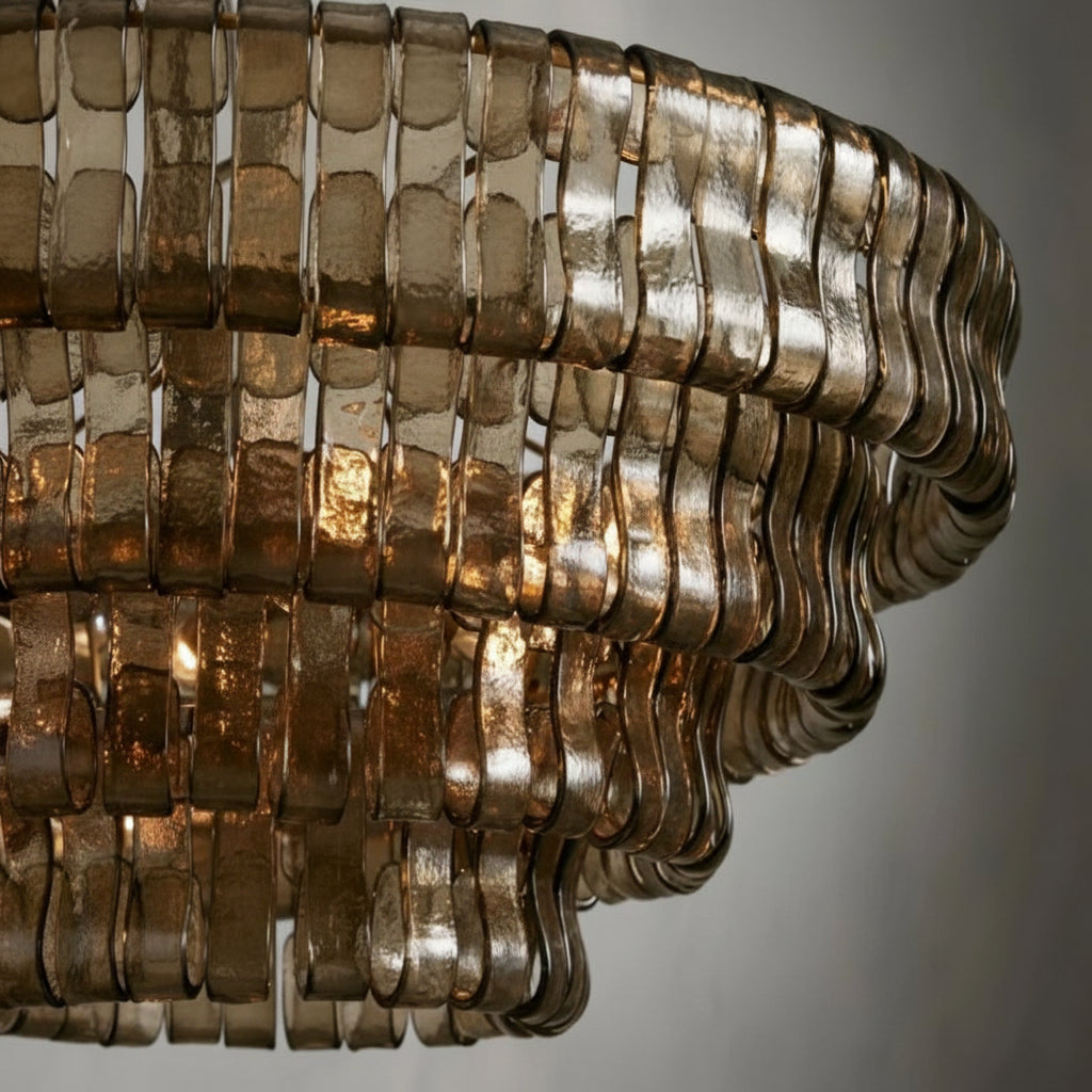 Lime 4-Tier Glass Round Chandelier - kimoylights