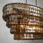 Lime Glass Oval Chandelier 54"W/65"W -kimoylights