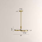 Amos Dual Shallow Drums Chandelier