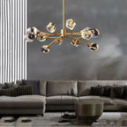 Angelia Faceted Oval Chandelier For Living Room - kimoylights