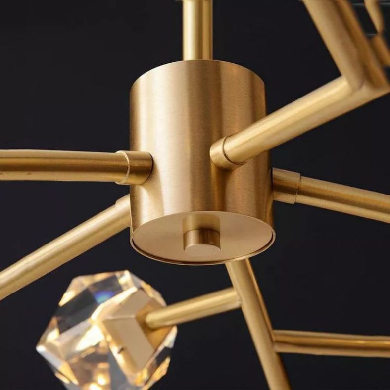 Angelia Faceted Oval Chandelier For Living Room - kimoylights