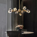 Angelia Faceted Oval Chandelier For Living Room - kimoylights