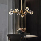 Angelia Faceted Oval Chandelier For Living Room - kimoylights