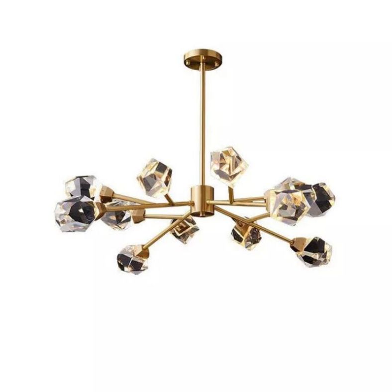 Angelia Faceted Oval Chandelier For Living Room - kimoylights