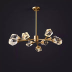 Angelia Faceted Oval Chandelier For Living Room - kimoylights