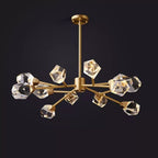 Angelia Faceted Oval Chandelier For Living Room - kimoylights