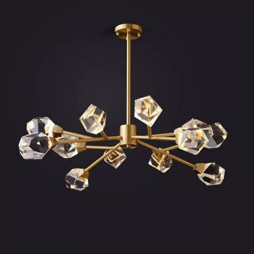 Angelia Faceted Oval Chandelier For Living Room - kimoylights