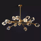 Angelia Faceted Oval Chandelier For Living Room - kimoylights