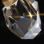 Angelia Faceted Crystal Prisms Crown Chandelier - kimoylights