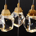 Angelia Faceted Crystal Prisms Chandeliers For Staircase- kimoylights