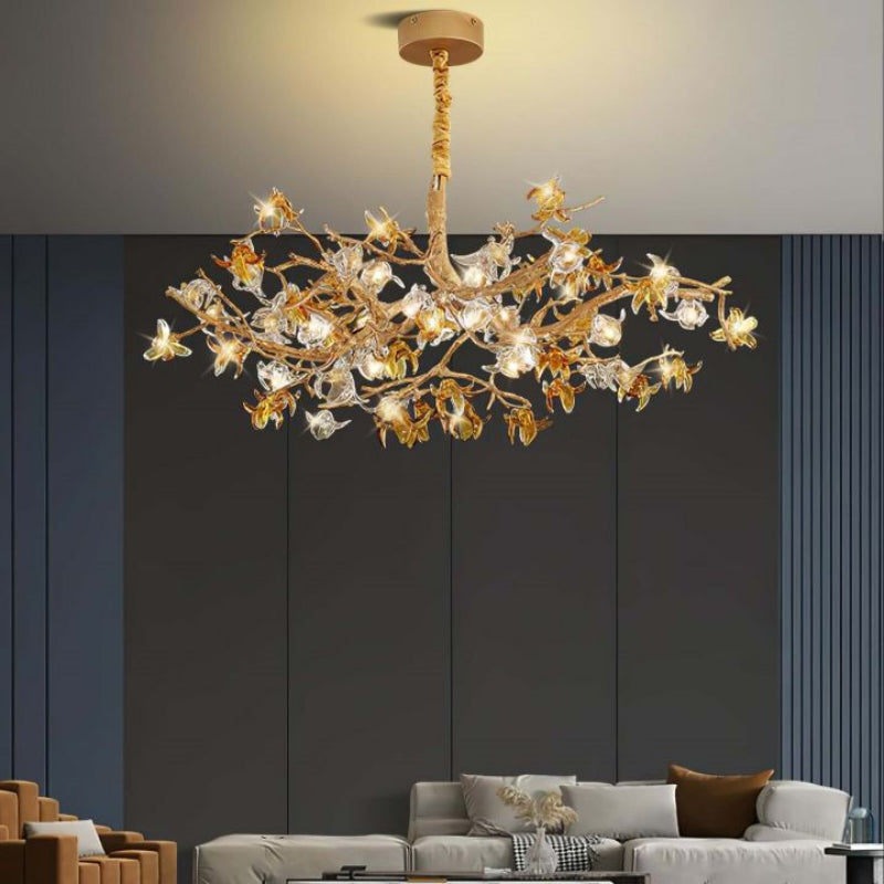Aosta Brass Branch Chandelier -kimoylights