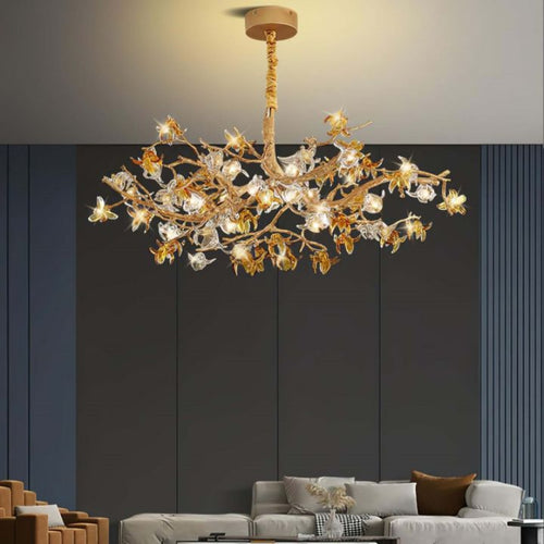 Aosta Brass Branch Chandelier -kimoylights